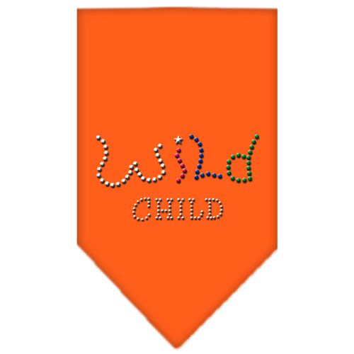 Wild Child Rhinestone Bandana Orange Small